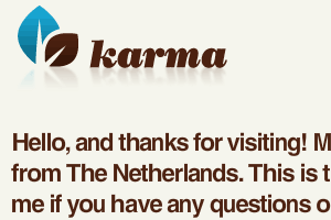Karma – web and graphic design