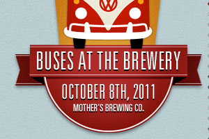 Buses at the brewery